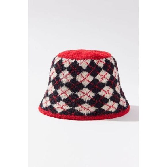 New Urban Outfitters Gabbi Knit Printed Bucket Hat - Picture 2 of 5